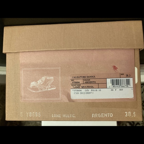 MIU MIU Multicolor Leather Crystal Embellished Parrot Sandals Size 38.5 - Picture 8 of 8